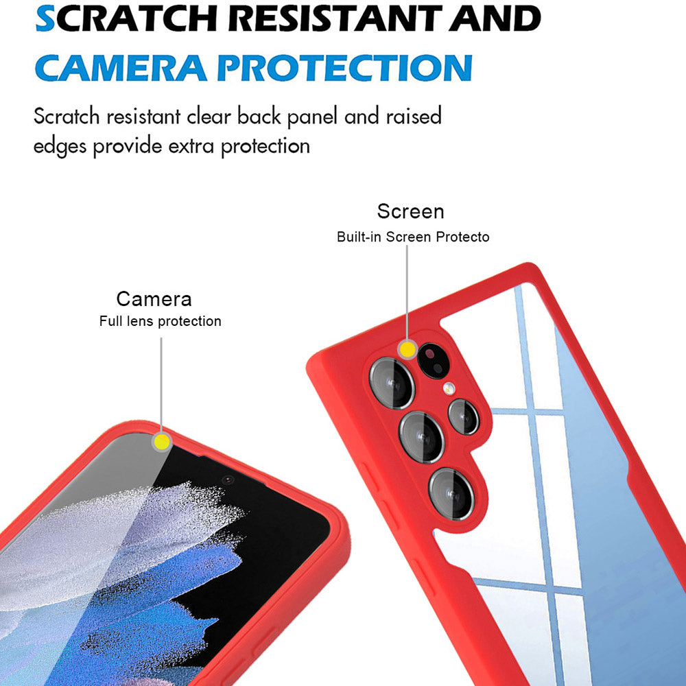 For Samsung Galaxy S23 Ultra Phone Case Camera Lens Protection Acrylic TPU Phone Cover with PET Screen Film For Samsung Galaxy S23 Ultra Phone Case Camera Lens Protection Acrylic TPU Phone Cover with PET Screen Film